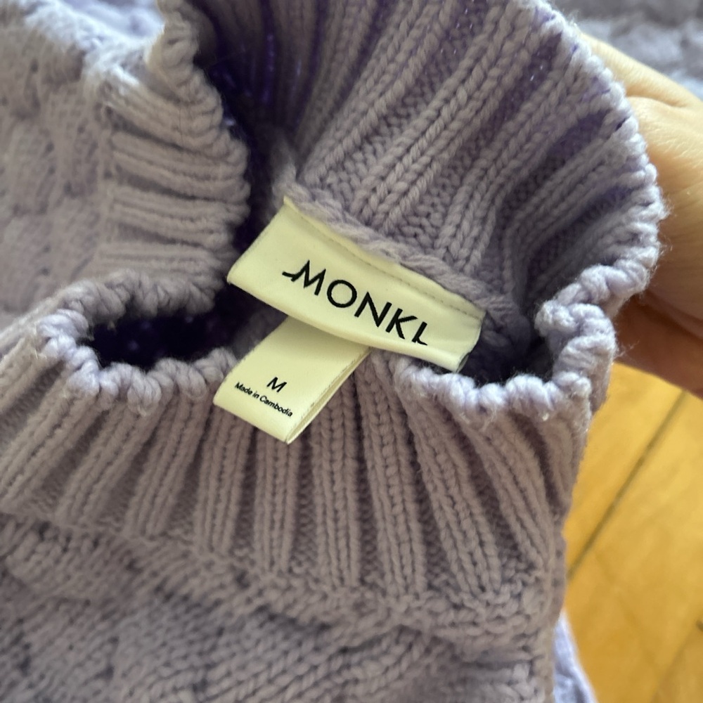 Monki textured knit sweater in purple - Picture 5 of 5